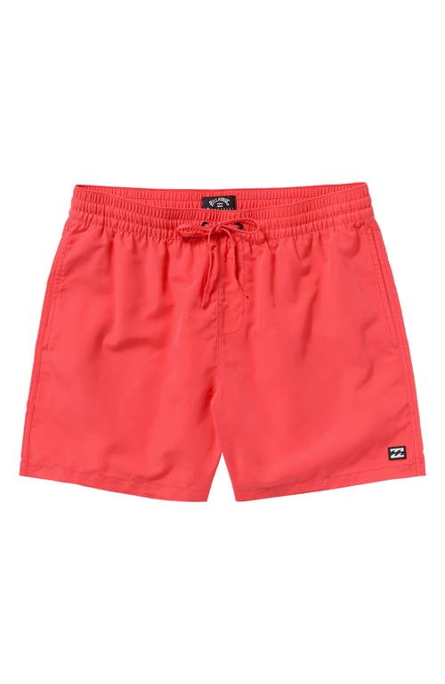 Billabong All Day Layback Swim Trunks In Pink