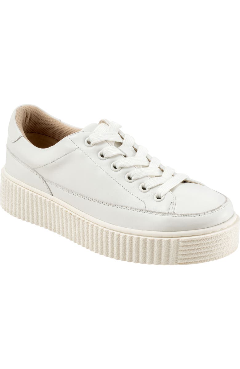 Trotters Baylor Platform Sneaker, Main, color, White