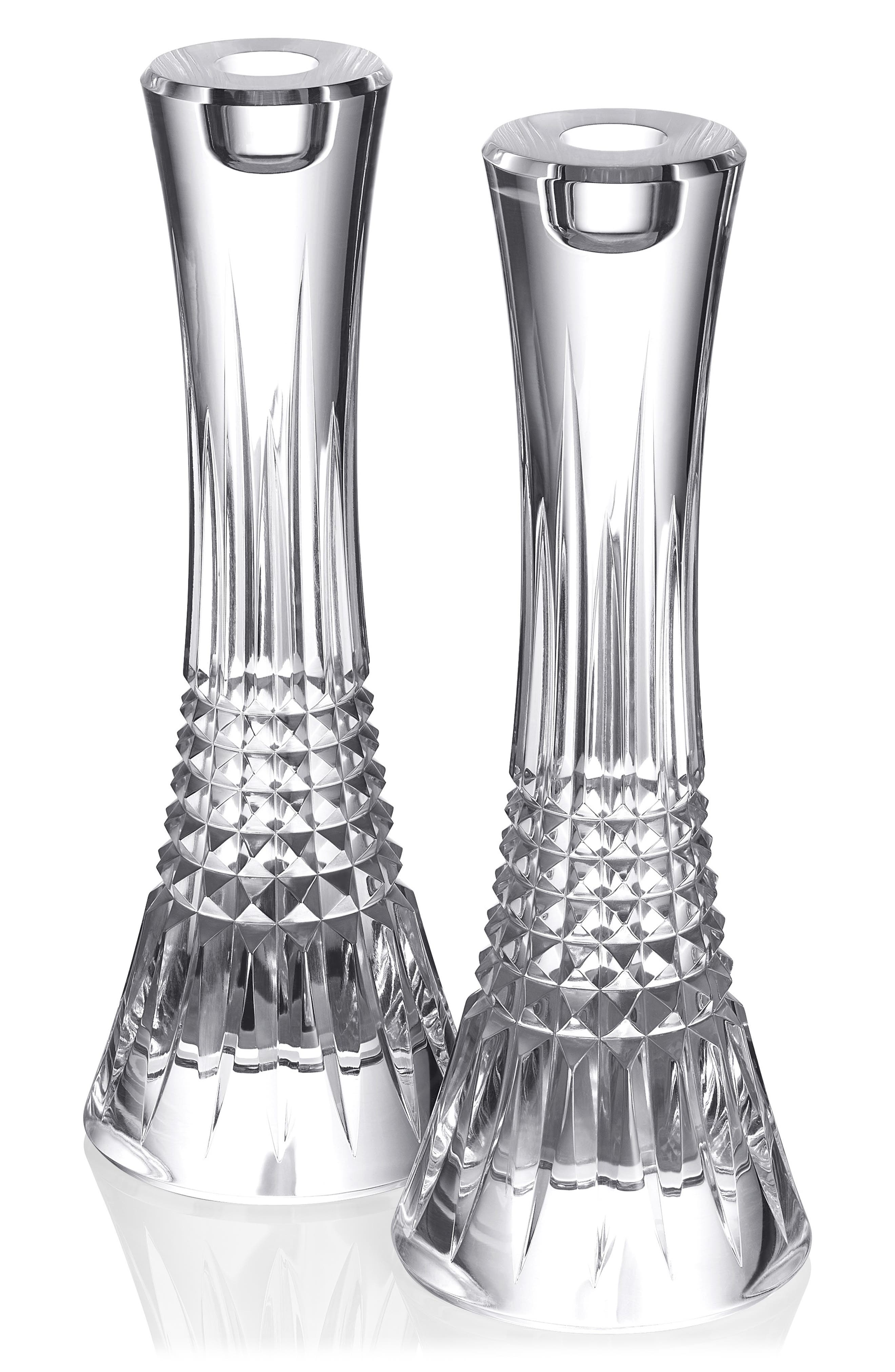 Lismore Diamond 10 Inch Candlesticks