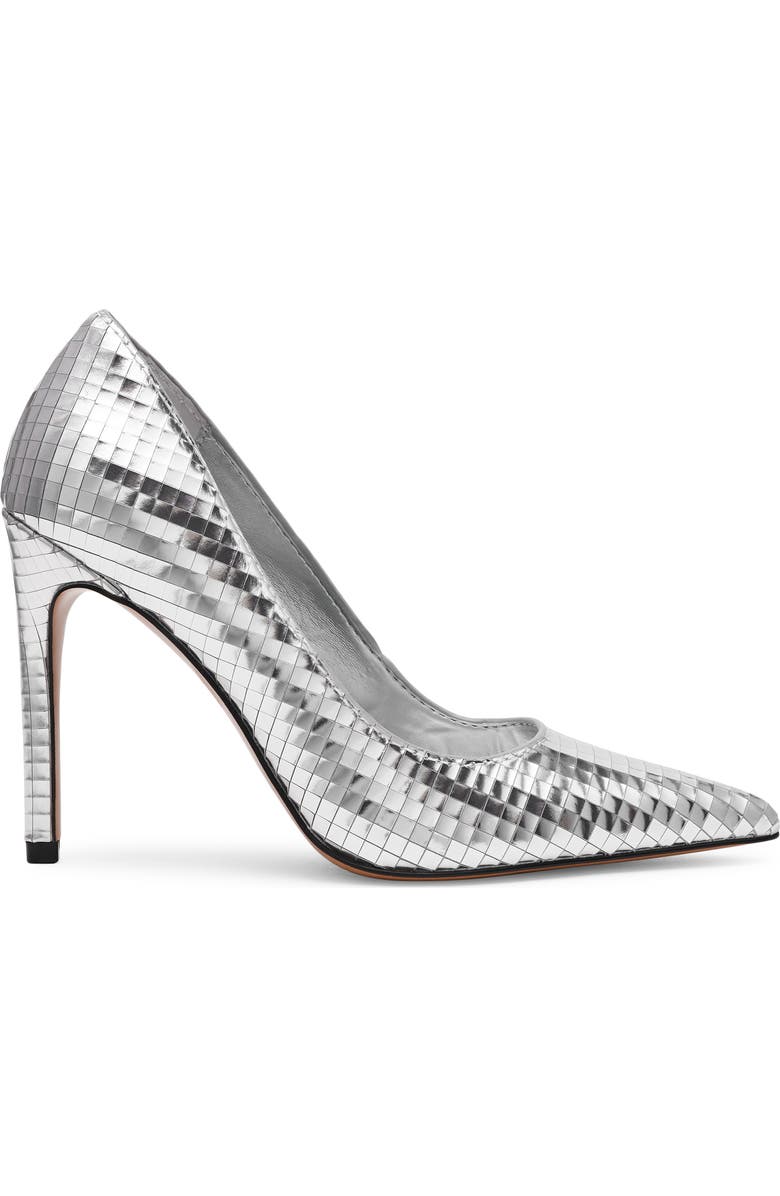 Steve Madden Noir Pointed Toe Pump, Alternate, color, Silver Disco