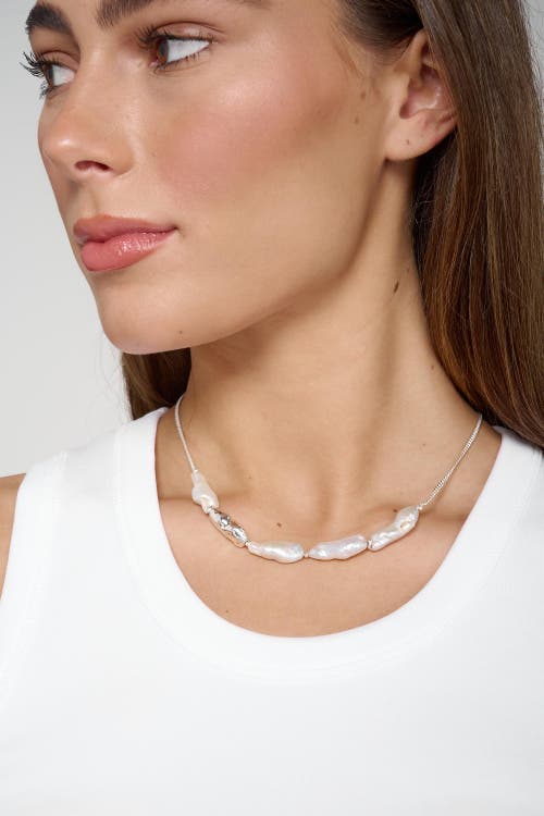 Tutti & Co Lustre Necklace In Silver