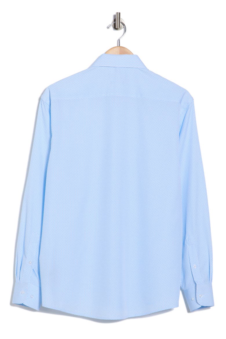 Slim Fit Geo Print Dress Shirt, Alternate, color, LIGHT BLUE