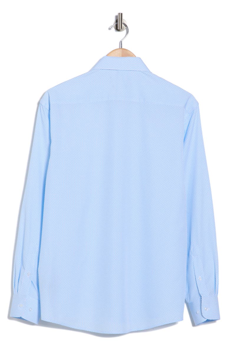 Nautica Slim Fit Geo Print Dress Shirt, Alternate, color, Light Blue