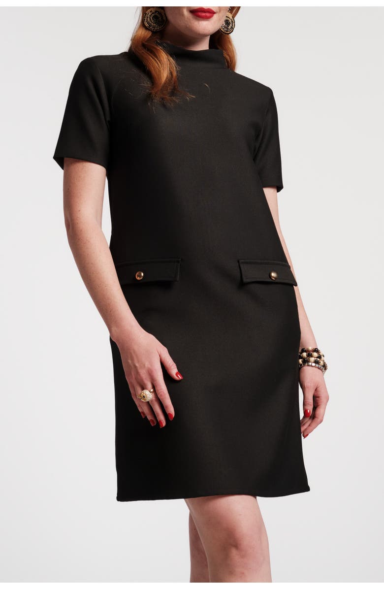 Frances Valentine Sarah Shift Dress, Main, color, Black