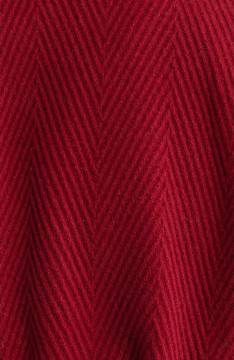 Sam Edelman Chevron Pattern Tie Waist Coat, Alternate, color, Deep Scarlet