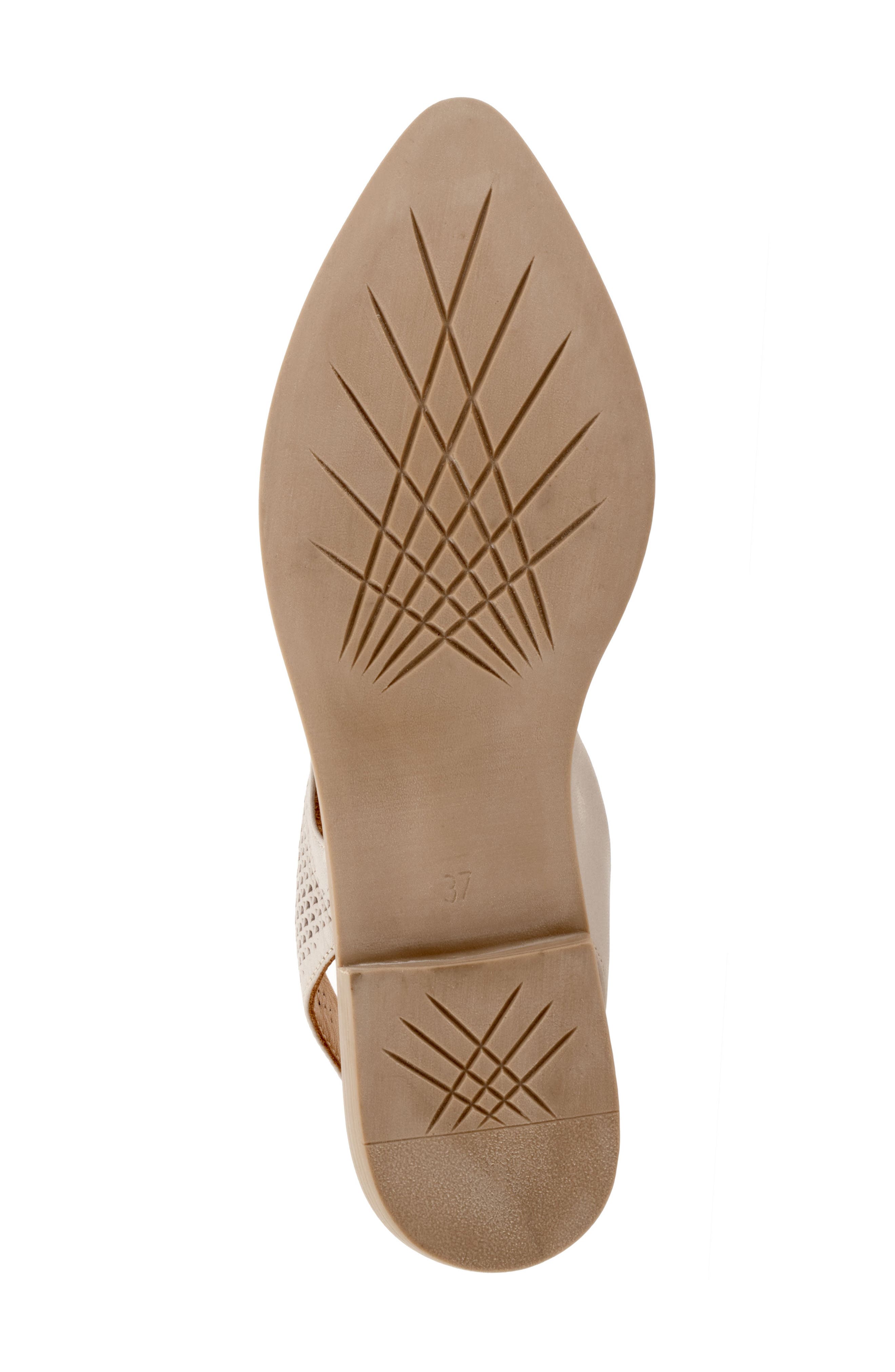 Bueno Bianca Perf Slingback Pointed Toe Flat, Alternate, color, Light Grey