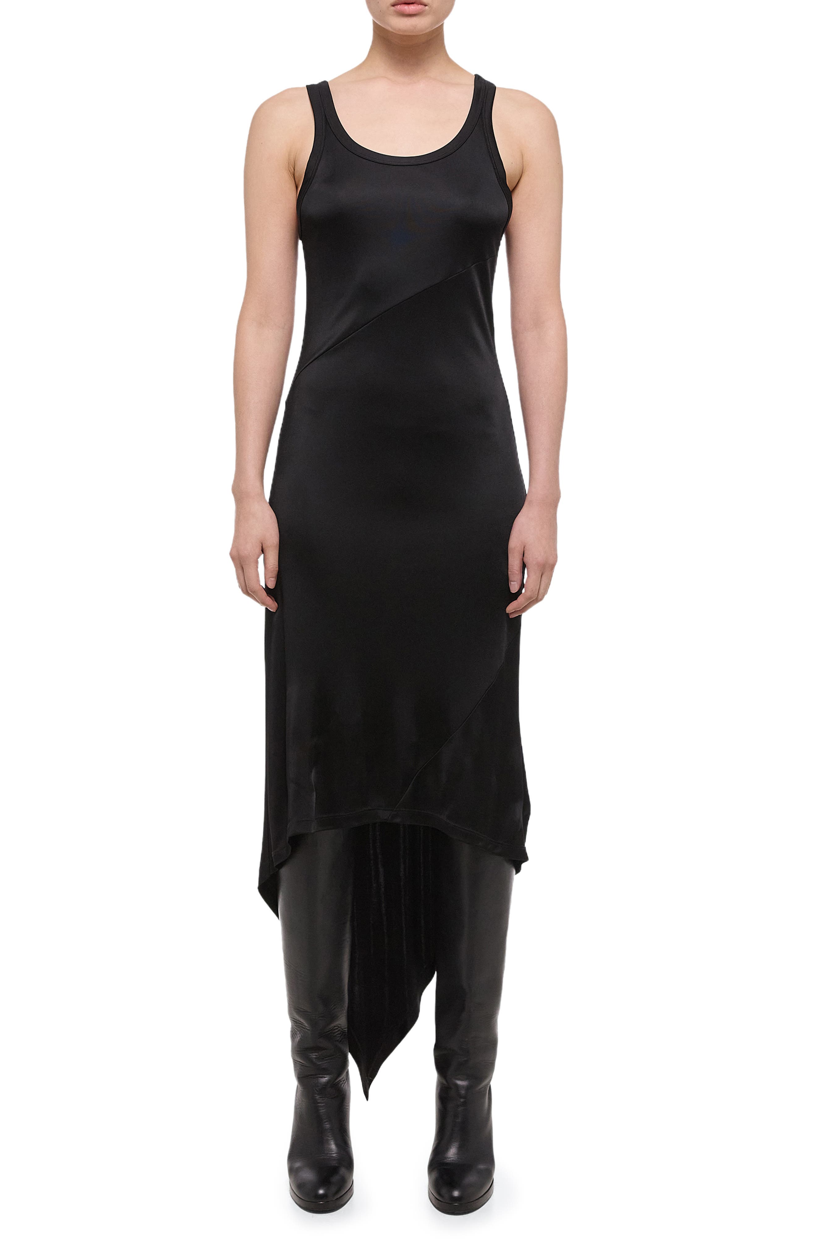 Helmut Lang High-Low Midi Dress