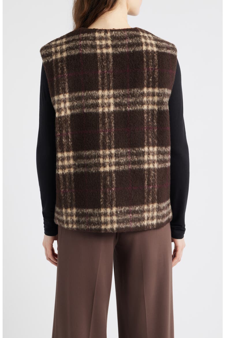 Sandy Leopard Faux Shearling Vest, Alternate, color, LATTE BROWN
