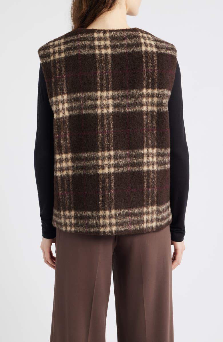 dRA Sandy Leopard Faux Shearling Vest, Alternate, color, Latte Brown