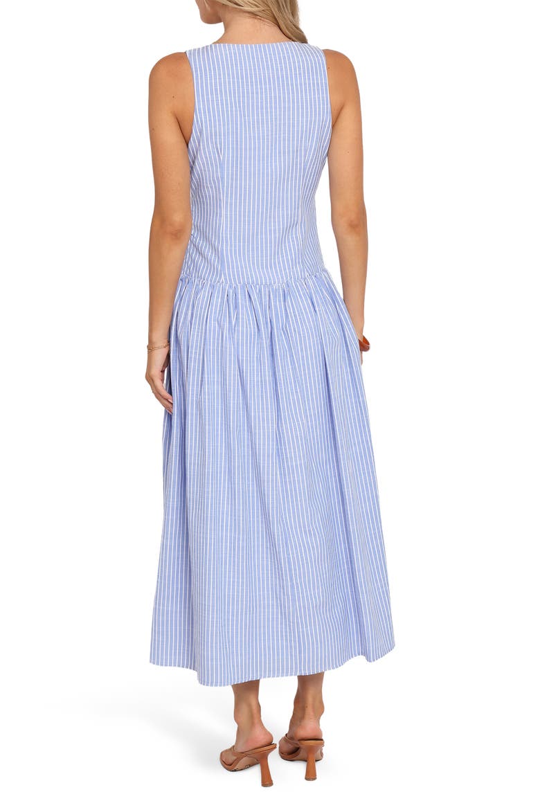 Vanessa Cotton Maxi Dress, Alternate, color, NAVY PINSTRIPE