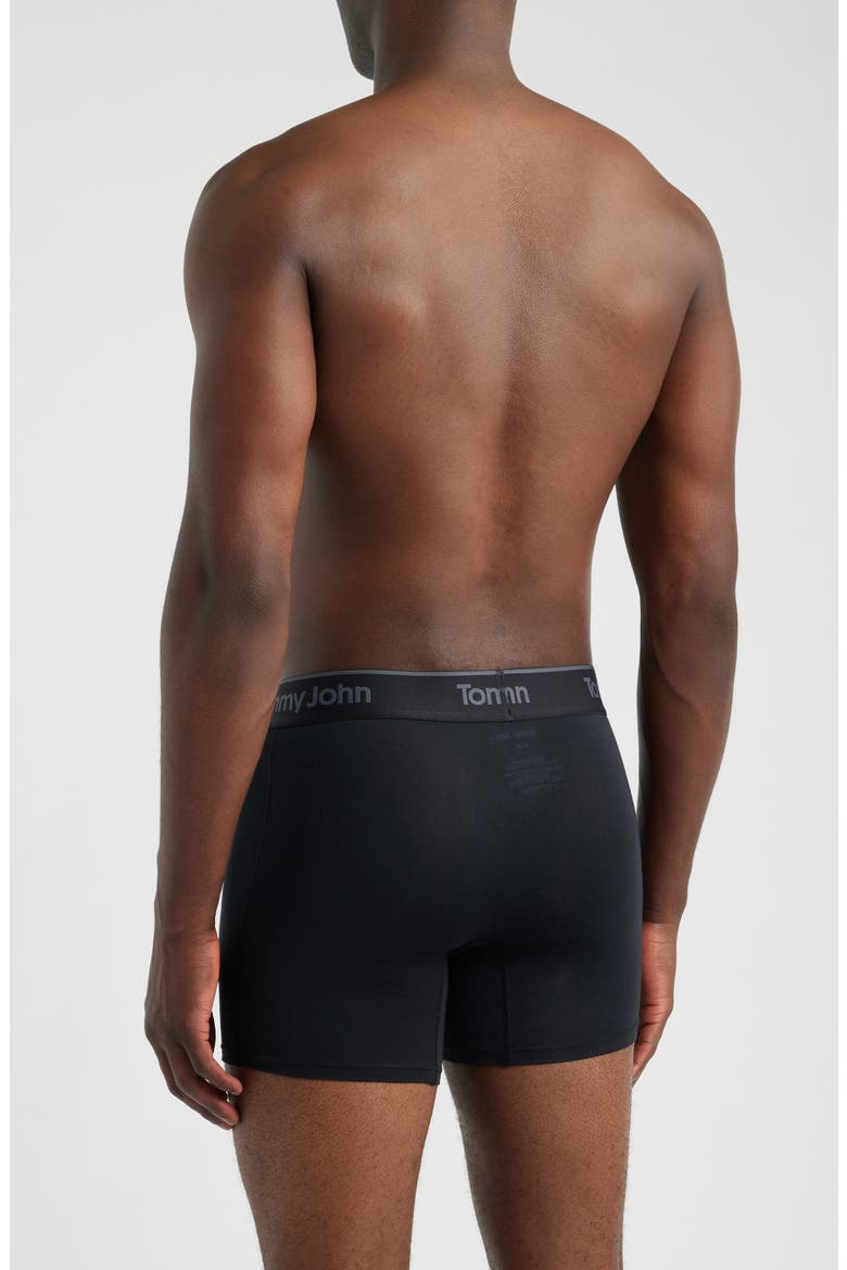 Assorted 3-Pack Second Skin 4-Inch Stretch Modal Boxer Briefs, Alternate, color, BLACK/ MONUMENT/ GOLF CARTS