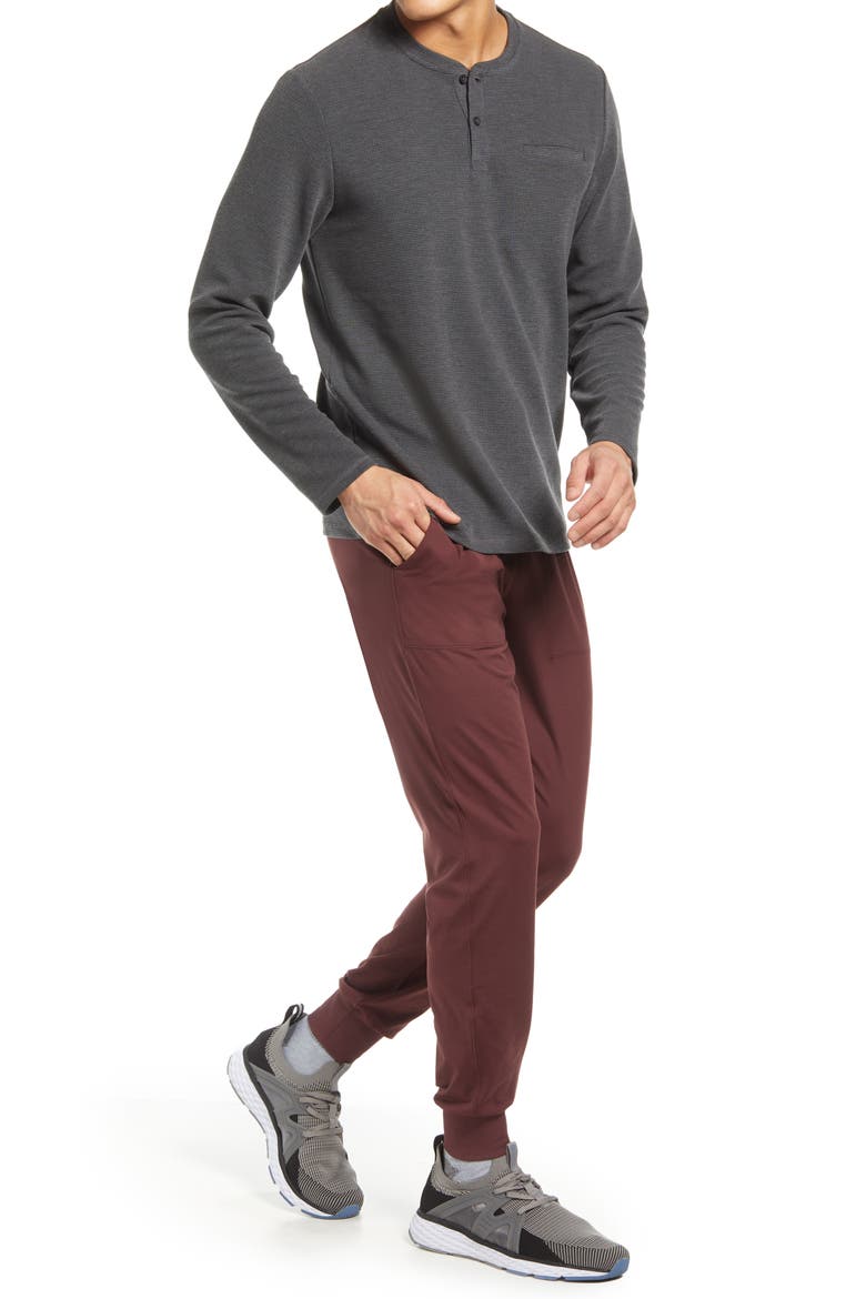 Thermal Performance Henley, Alternate, color, BLACK