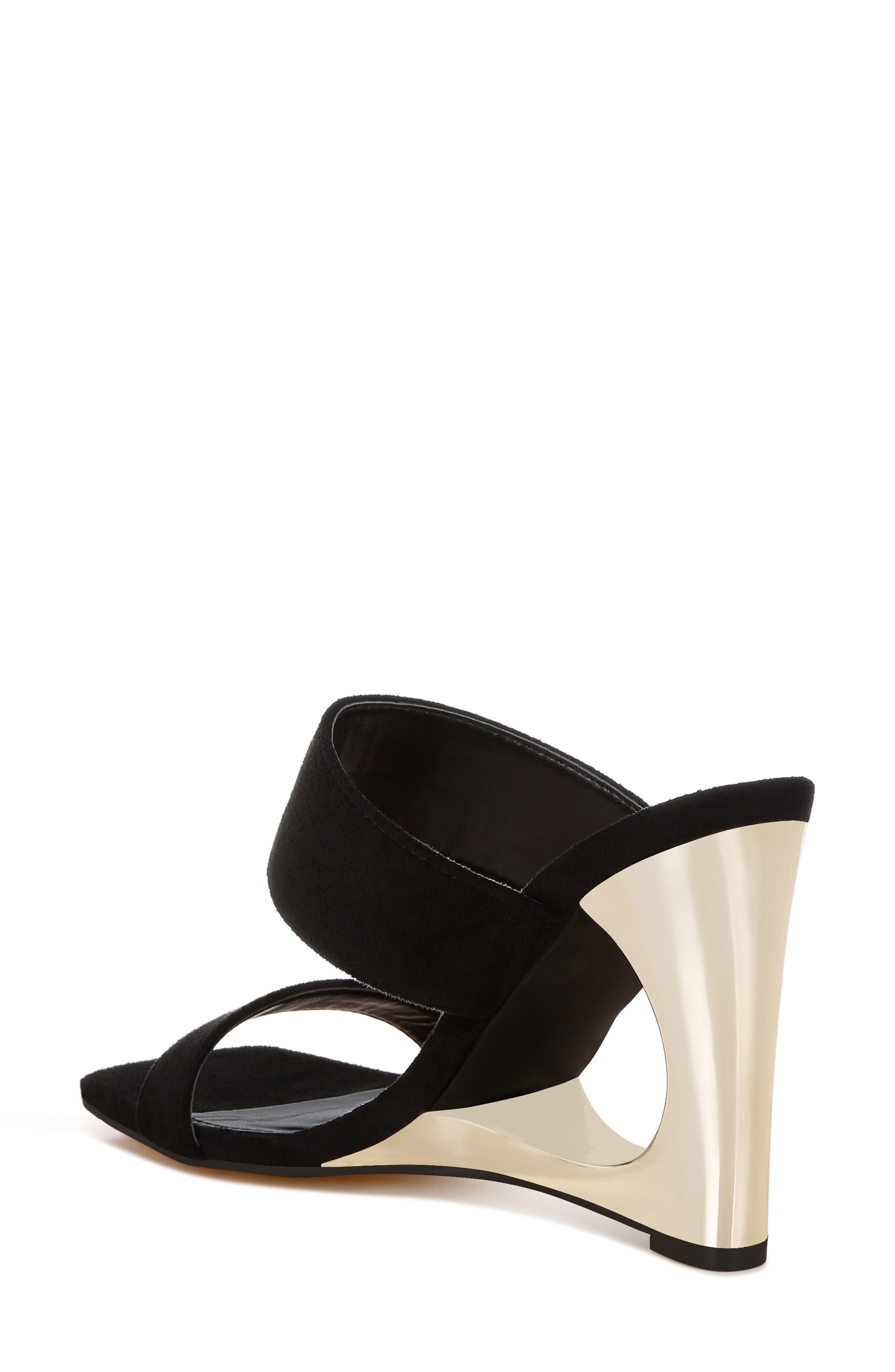 LONDON RAG Zimeski Wedge Sandal, Alternate, color, Black