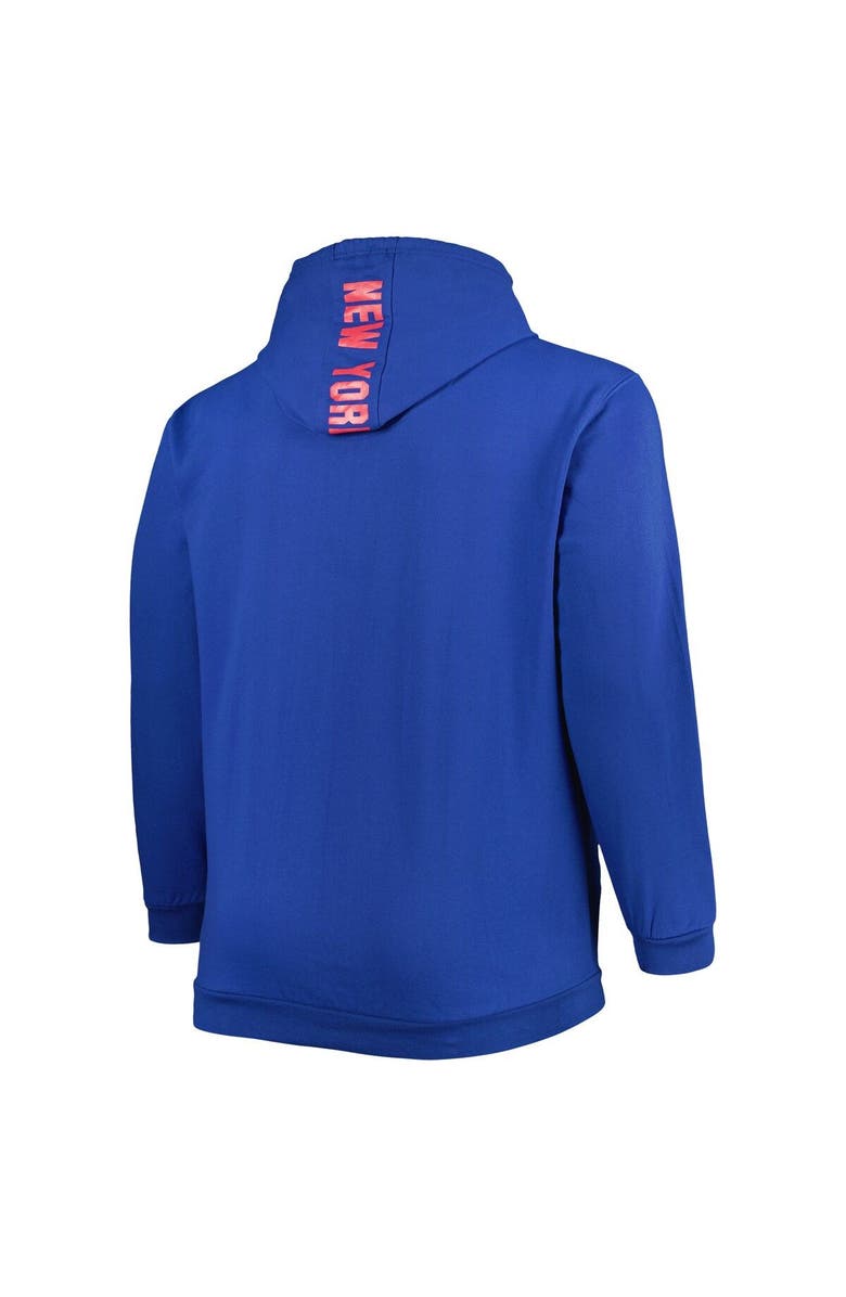 PROFILE Men's Blue New York Rangers Big & Tall Fleece Pullover Hoodie, Alternate, color, Blue