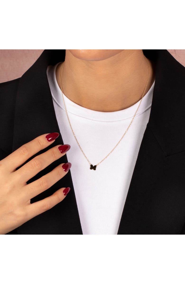 BY ADINA EDEN Butterfly Pendant Necklace 14K, Alternate, color, 14K Gold