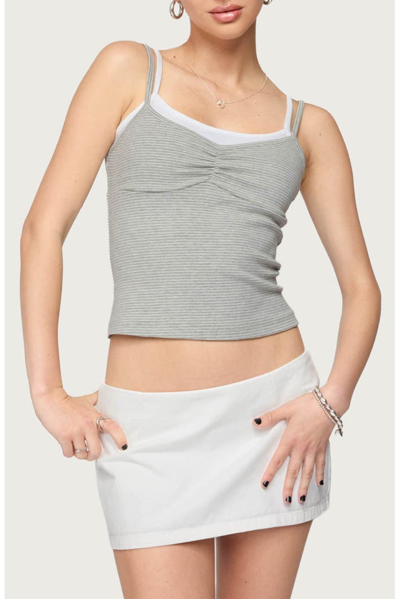 Lilian Layered Stripe Camisole, Main, color, GRAY-MELANGE