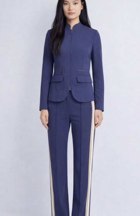 Suki Sport Aeroflow Side Stripe Straight Leg Twill Trouser