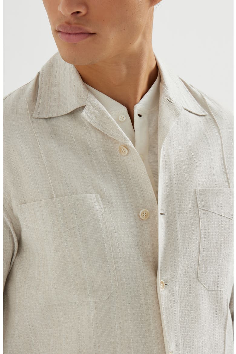 Cotton and linen guayabera, Alternate, color, Rope