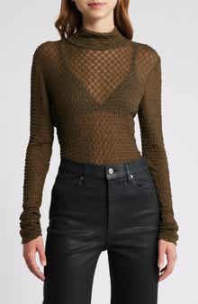 FRAME Mesh Turtleneck