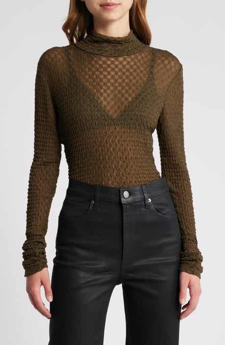 FRAME Mesh Turtleneck