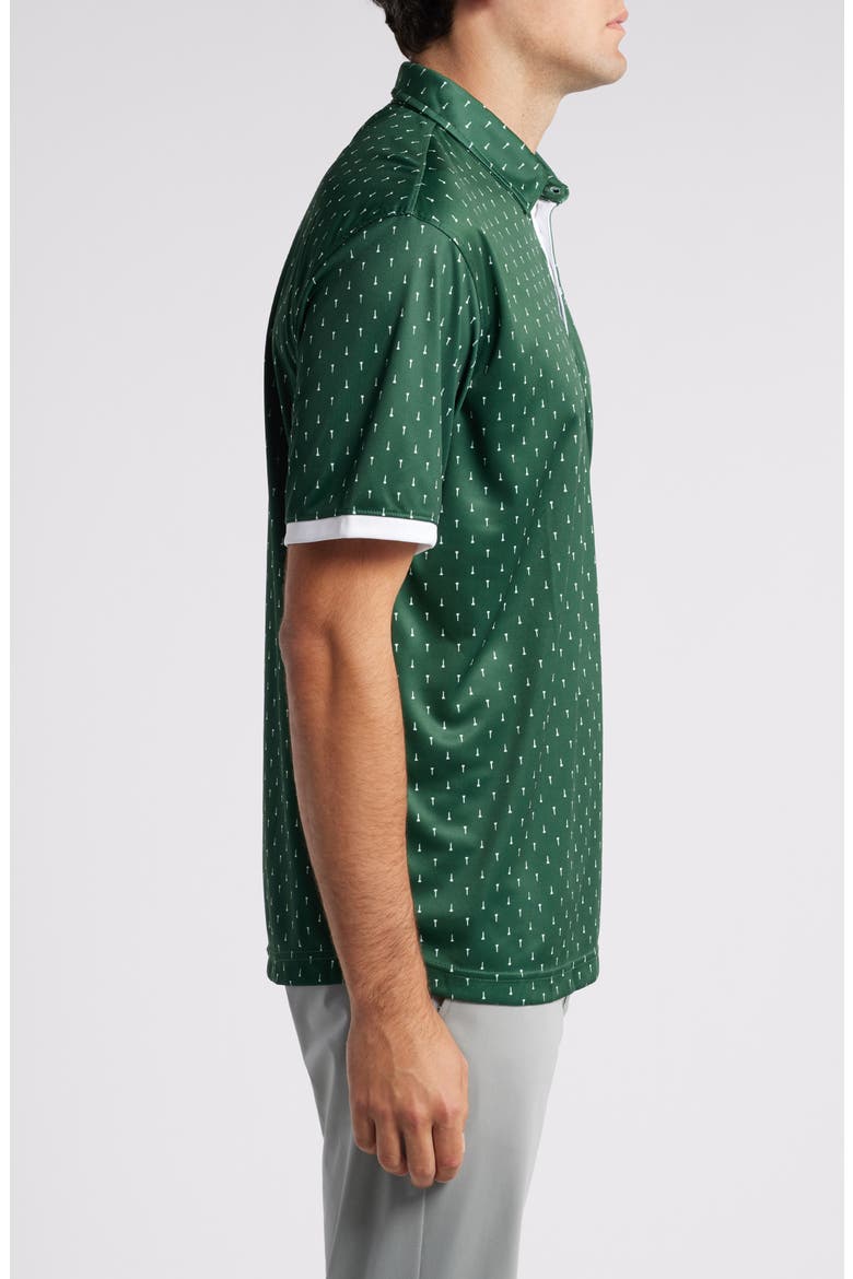 Jasper Tee Print Golf Polo, Alternate, color, HUNTER