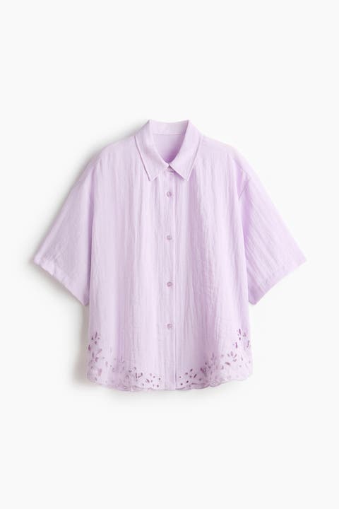 Broderie Anglaise Beach Shirt