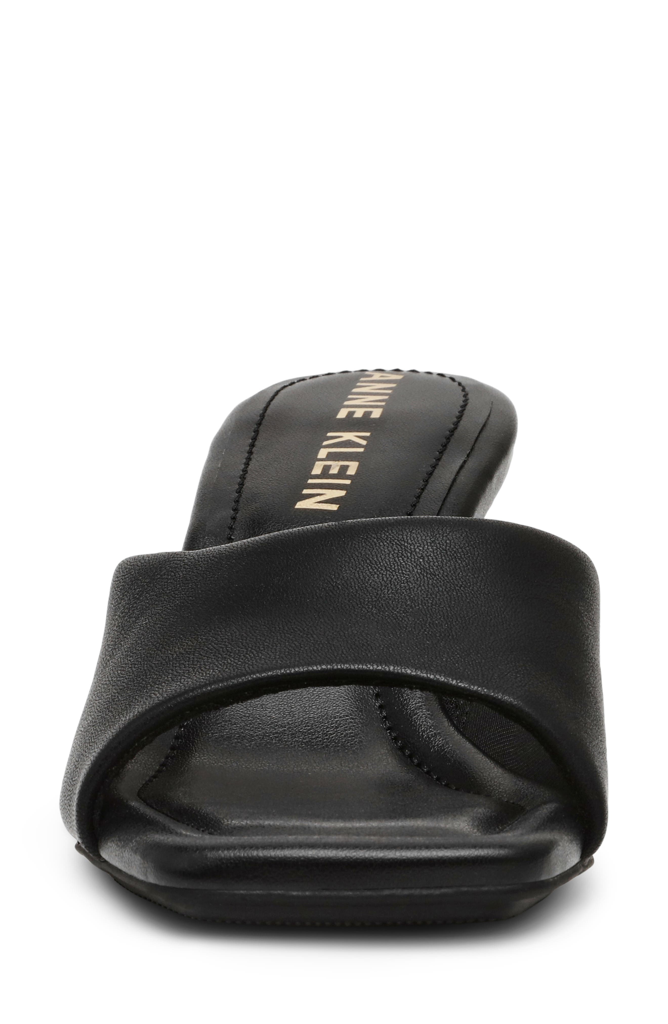 Anne Klein Jerilyn Slide Sandal, Alternate, color, Black Smooth