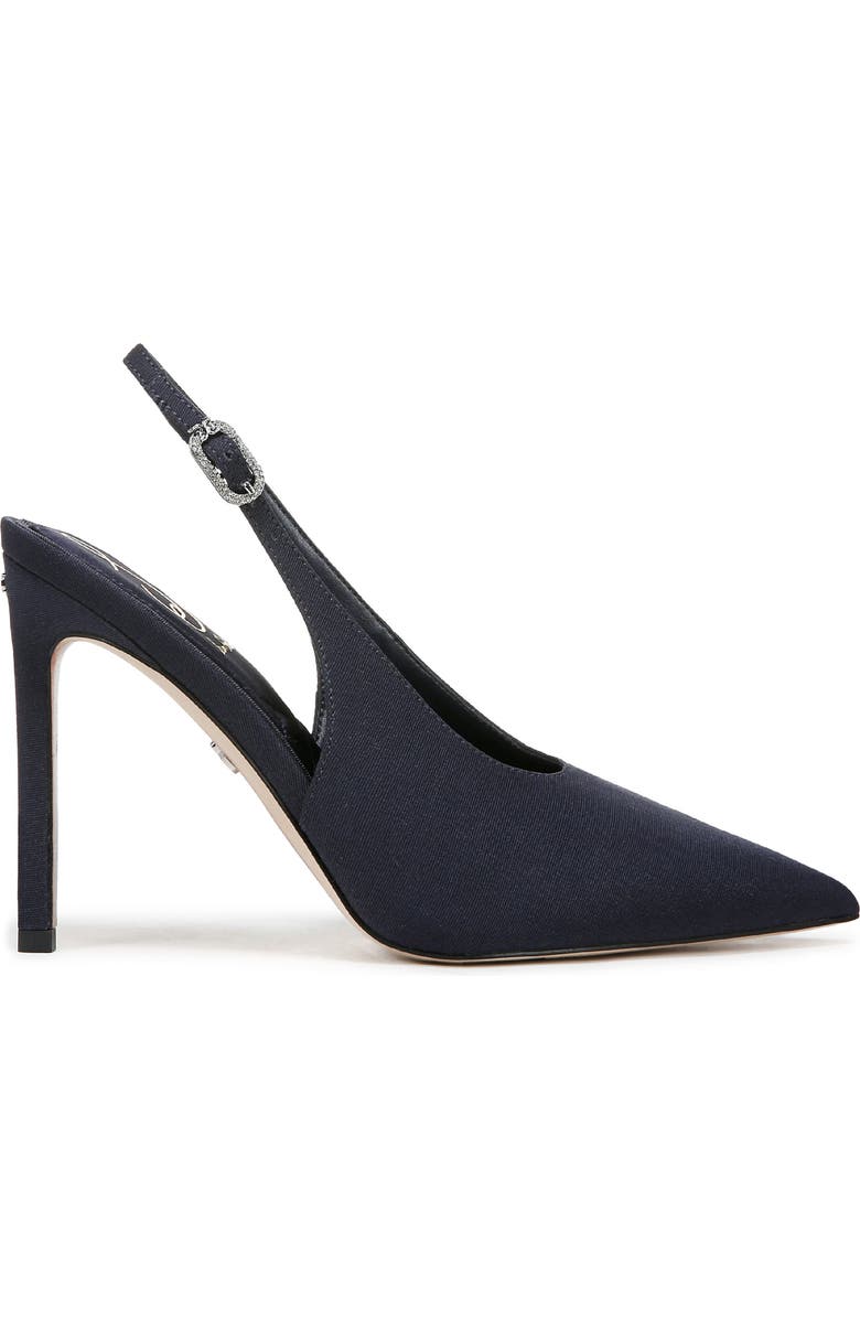 Sam Edelman Alina Slingback Pointed Toe Pump, Alternate, color, Midnight Blue Se