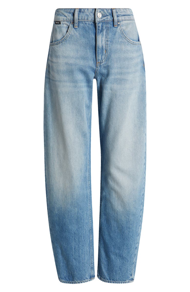 BOSS Daelya Barrel Leg Jeans, Alternate, color, Blue