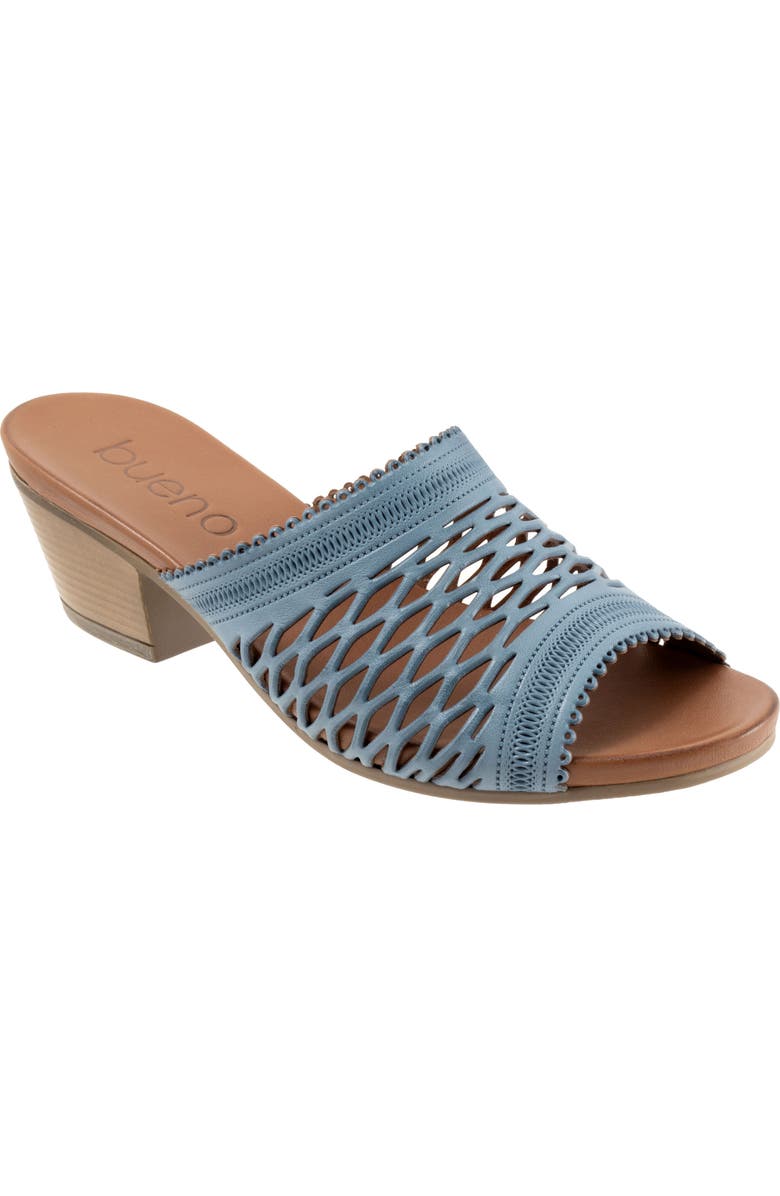 Bueno Lillian Block Heel Sandal, Main, color, Denim