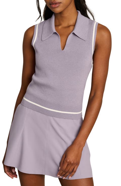 Views Sleeveless Polo Sweater