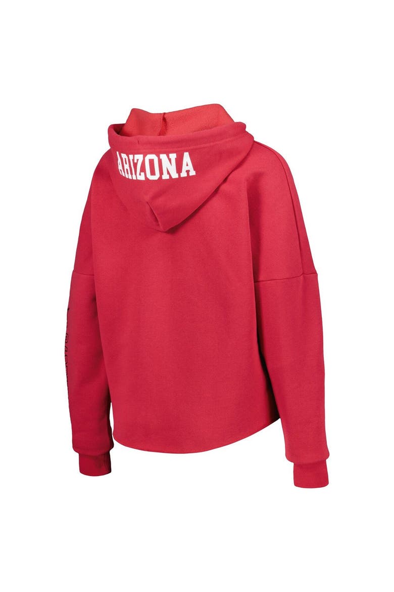 Women's New Era Cardinal Arizona Cardinals Foil Sleeve Pullover Hoodie, Alternate, color, Cardinal