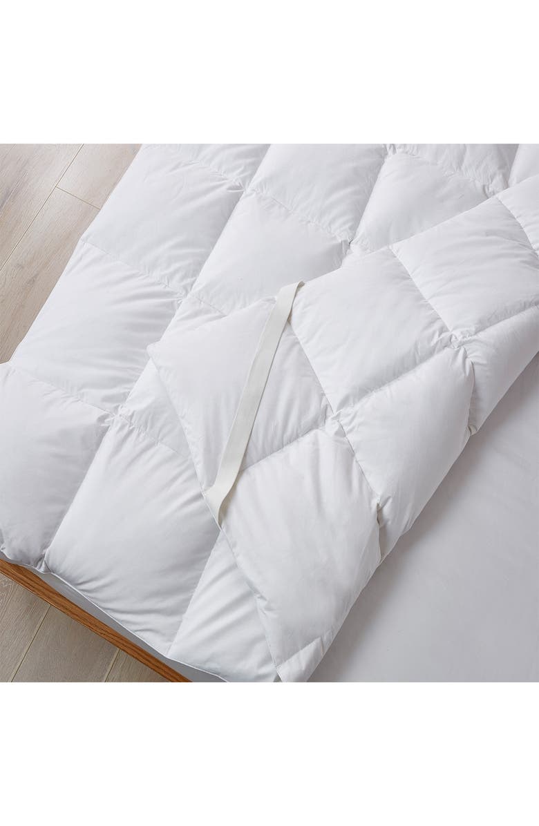 BLUE RIDGE HOME FASHIONS Serta Goose Feather & Down Fiber Featherbed, Alternate, color, White