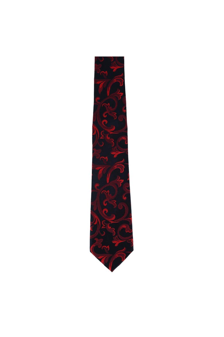 Daddy & Me Christian the Romantic Brocade Silk Neckties, Alternate, color, Red