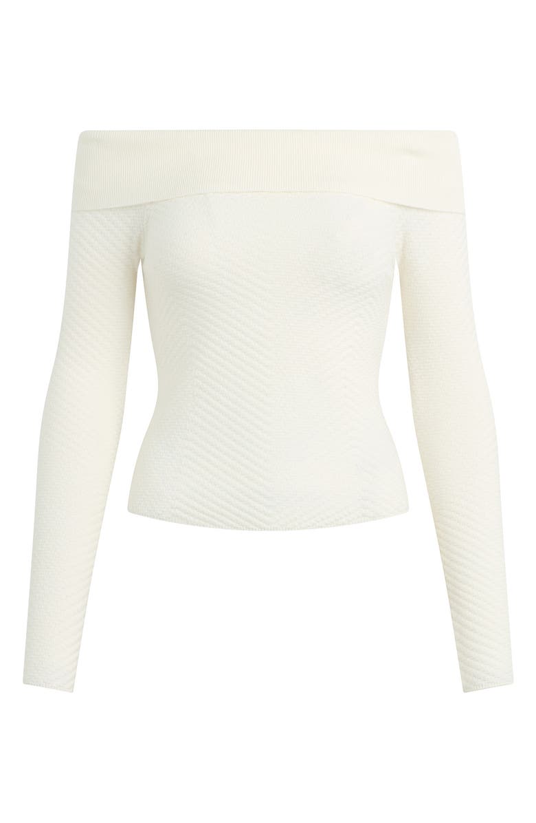Favorite Daughter The Good Graces Off the Shoulder Knit Top, Main, color, Ivory