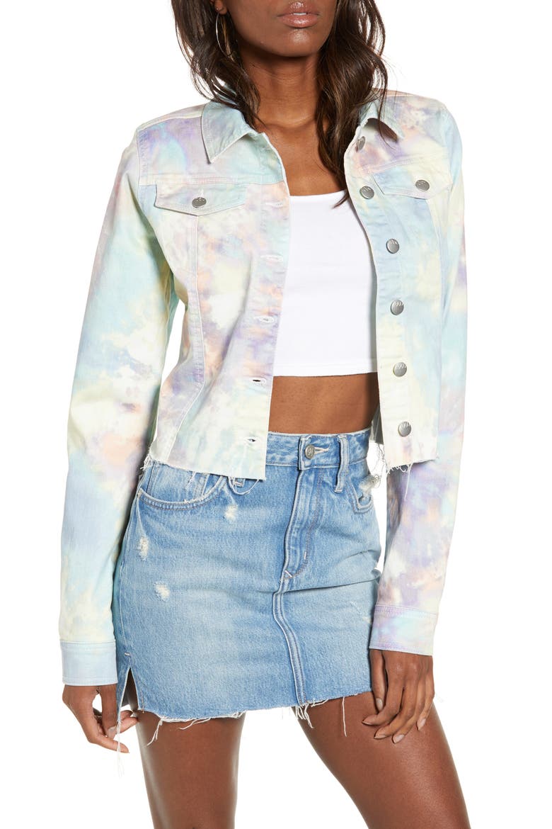 Tie Dye Denim Jacket, Main, color, BLUE MALTY