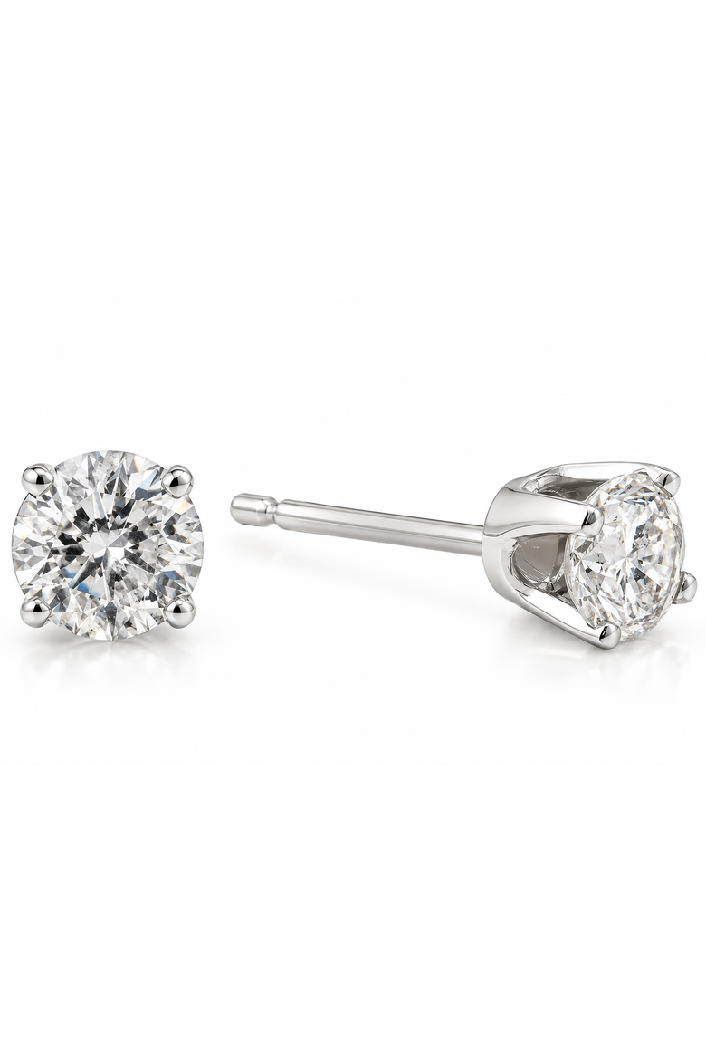 1/4 Ct TDW Genuine Diamond Studs Available in 14k or Gold, Alternate, color, 14k White Gold