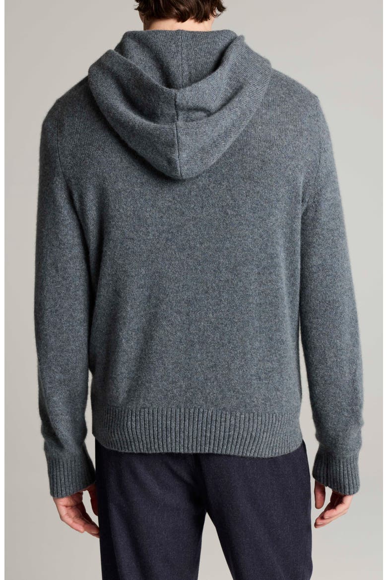 Melange Cashmere Hoodie, Alternate, color, H INK BLUE
