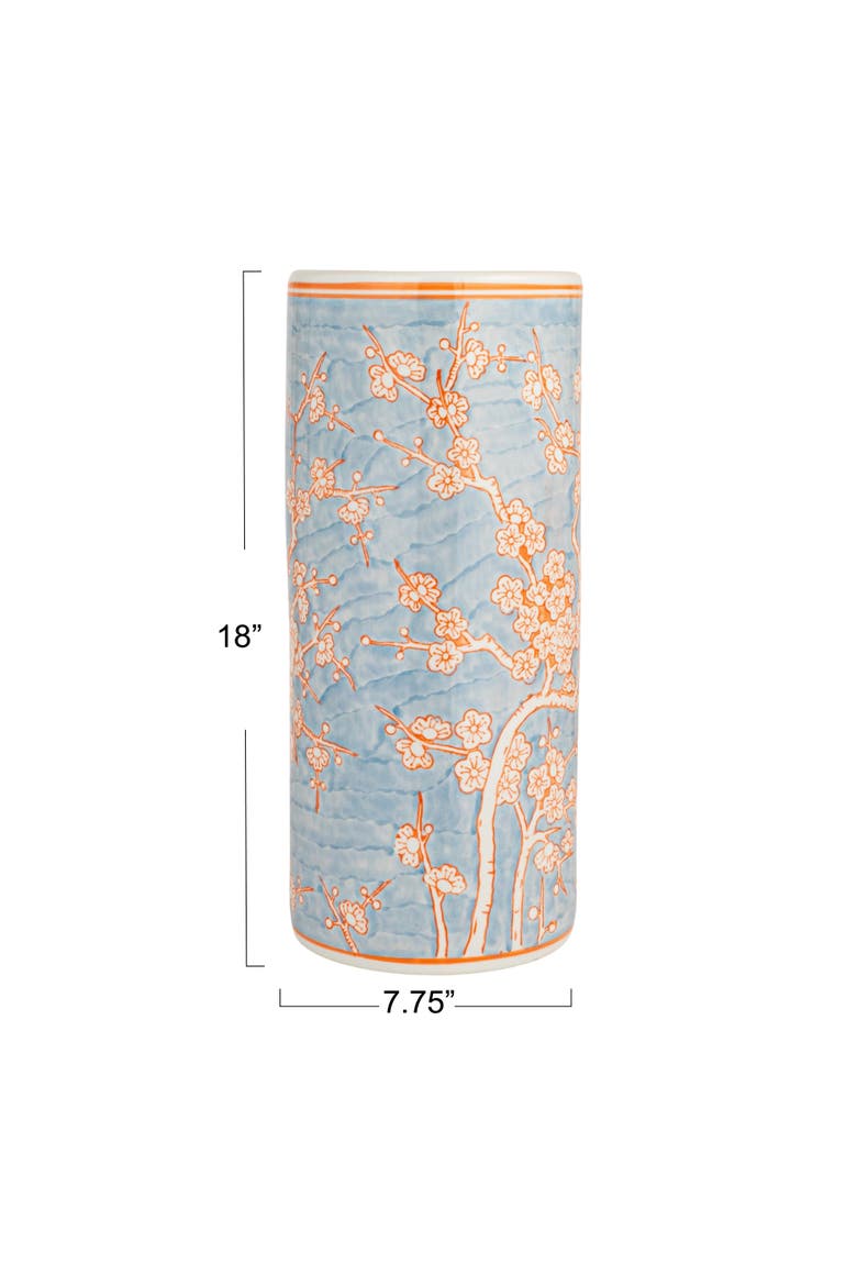 Blue Ceramic Umbrella Stand, Alternate, color, Blue