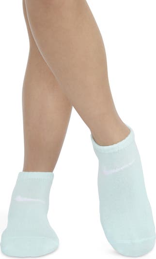 Kids' Metallic Swoosh Cushioned Ankle Socks
