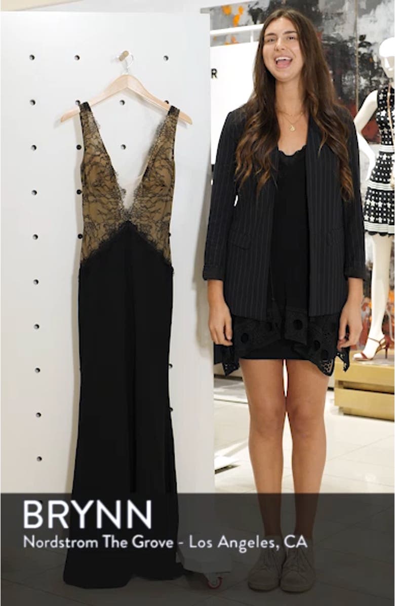 Mesh Bodice Trumpet Gown, sales video thumbnail