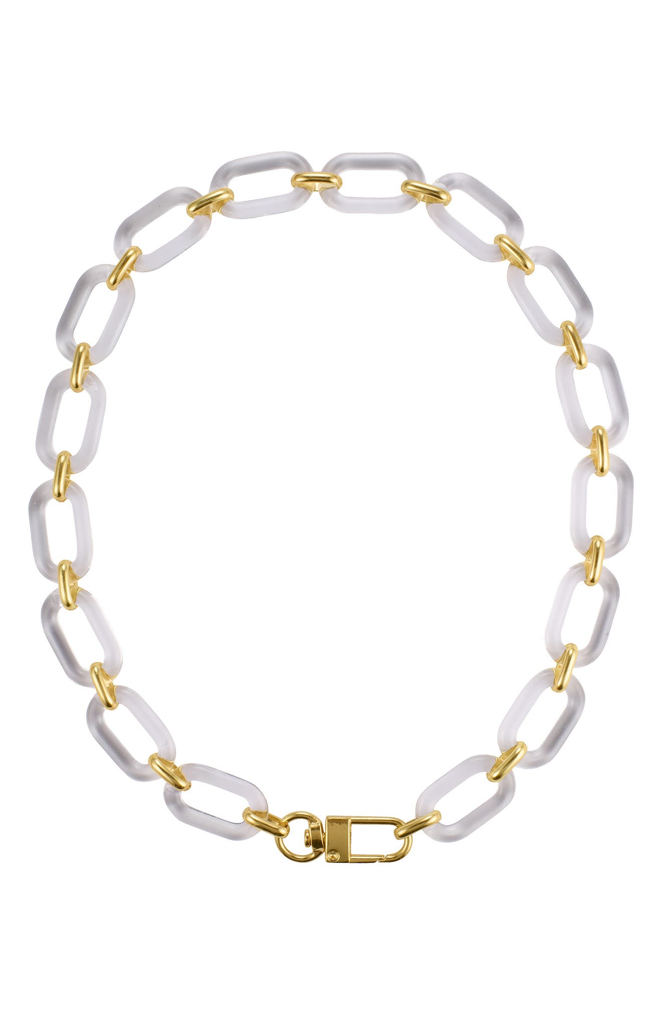 Adornia Lucite Link Necklace
