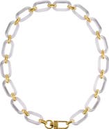 Adornia Lucite Link Necklace