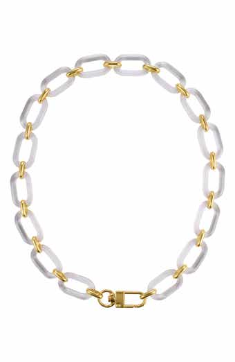 Adornia Lucite Link Necklace