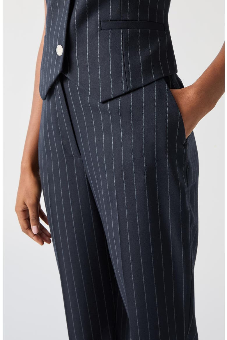 Bella Pinstripe Pants, Alternate, color, NAVY