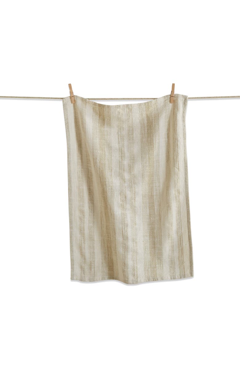 tag Serene Stripe Sand Brown Cotton Kitchen Dishtowel Set, Main, color, Brown