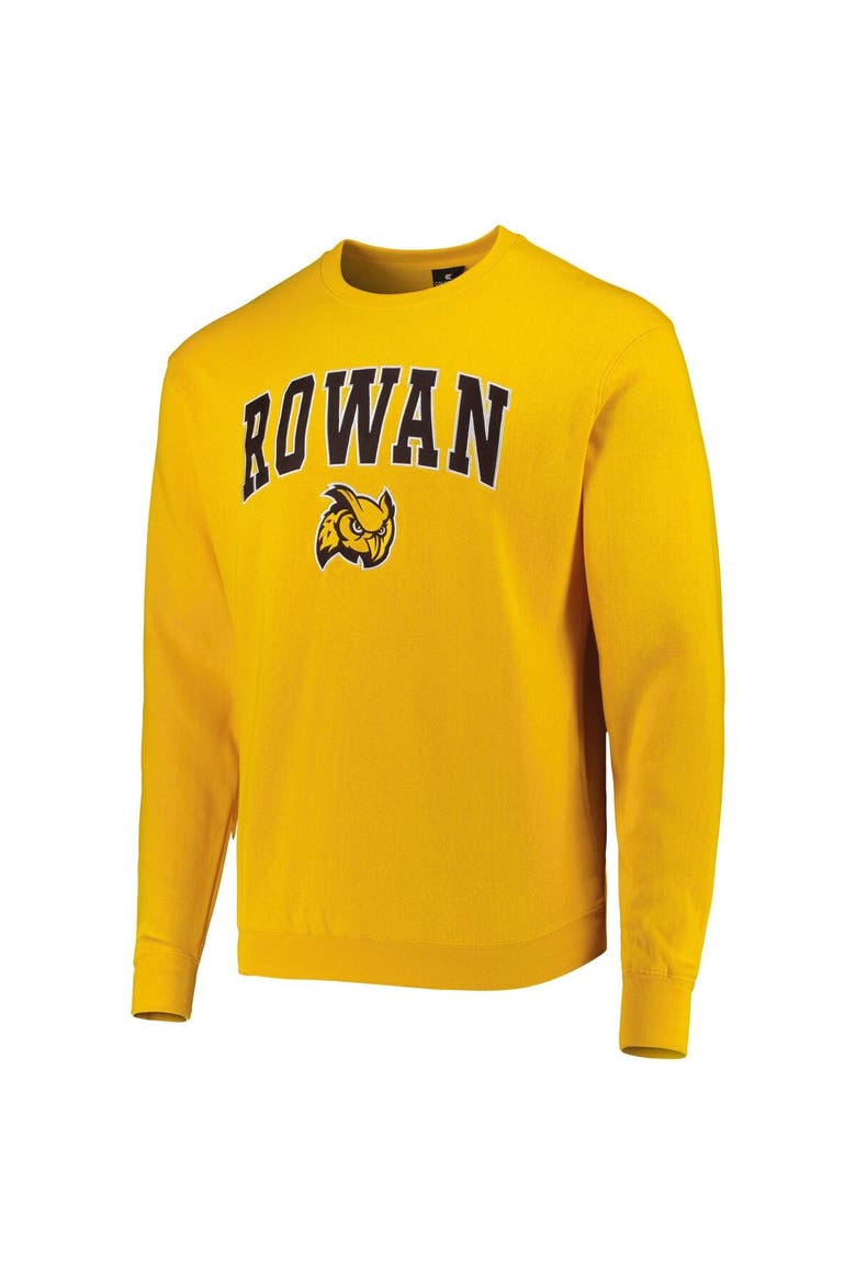 Men's Colosseum Gold Rowan Profs Arch Over Logo Pullover Sweatshirt, Alternate, color, Gold