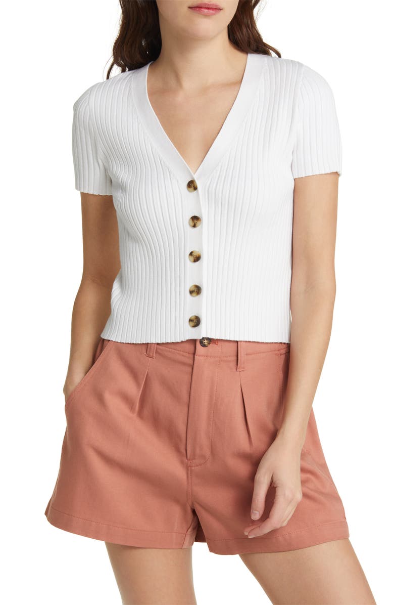 Madewell Bray Rib Cardigan Sweater, Main, color, 