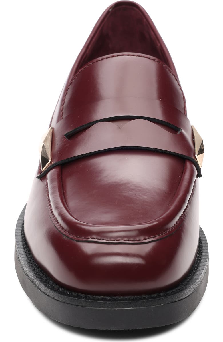 Ash Whisper Stud Penny Loafer, Alternate, color, Syrah