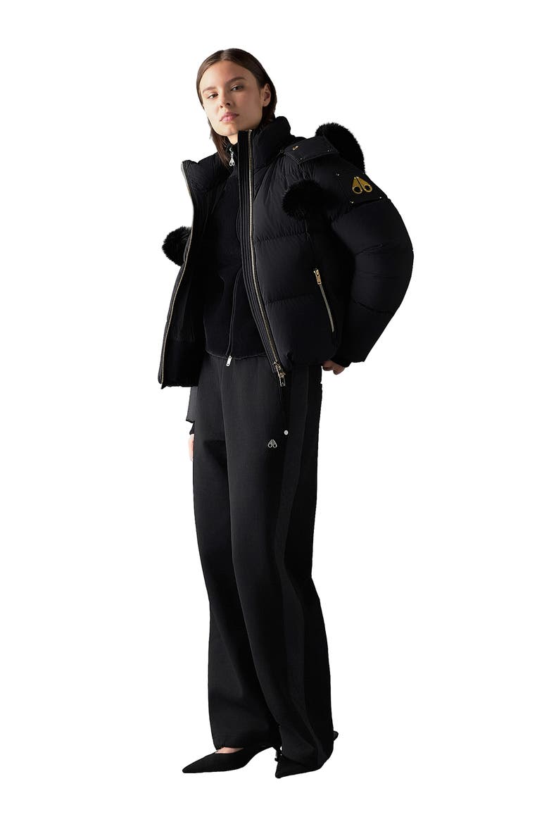 Misti Peak Faux Fur Trim Puffer Jacket, Alternate, color, BLACK-BLACK
